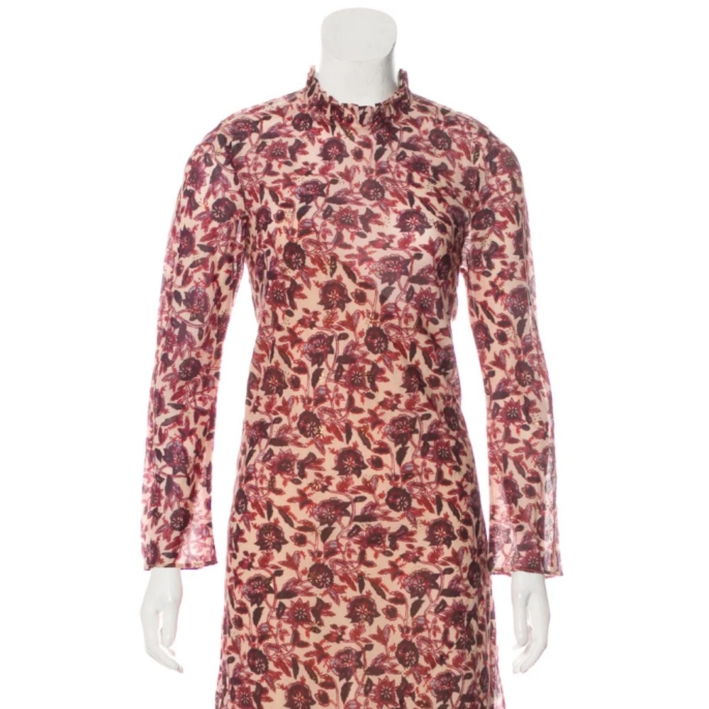 Doen Floral Mock Neck Dress - M